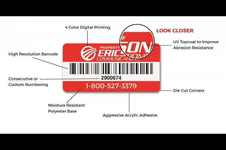 PolyTrac Bronze Asset Labels