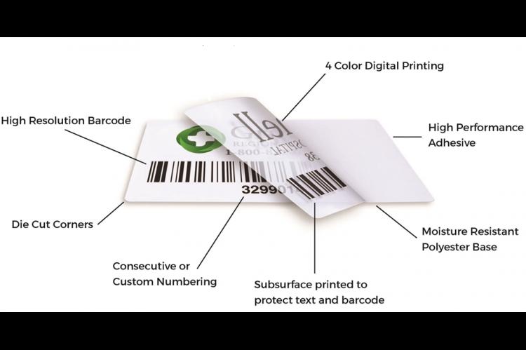 PolyTrac Gold Polyester Asset Labels Construction