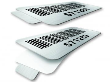 Tabbed Metal Barcode Labels