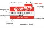 PolyTrac Bronze Asset Labels